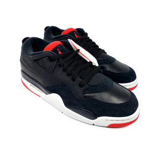 Nike Air Jordan 4 RM Mens Size 10.5 Black Varsity Red Wolf Gray Sneaker Shoes